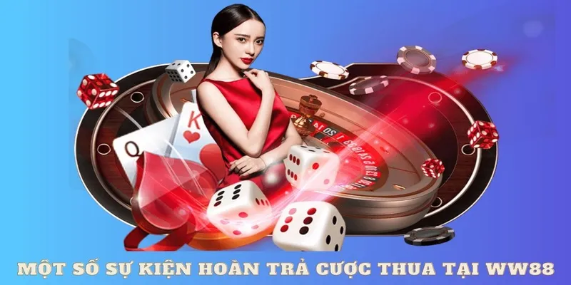 Một số sự kiện hoàn trả cược thua tại WW88